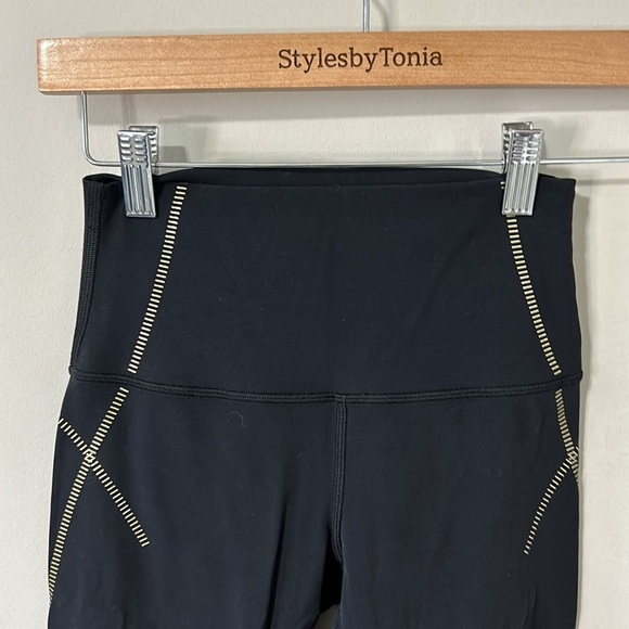 LULULEMON Align High Rise Crop Legging Gold French Press Limited Addition Sz 4 - Picture 3 of 12